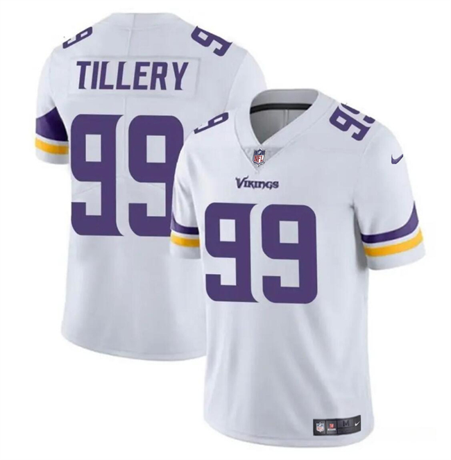 Men's Minnesota Vikings #99 Jerry Tillery White Vapor Untouchable Limited Stitched Jersey